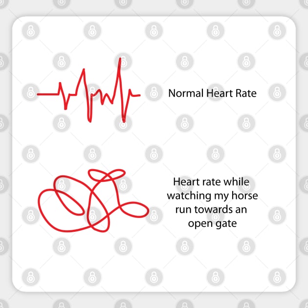 Heartbeat with Horses Sticker by DickinsonDesign